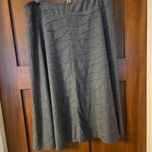 Zac‎ & Rachel Gray Knit Skirt Wavy Design Career Casual Medium